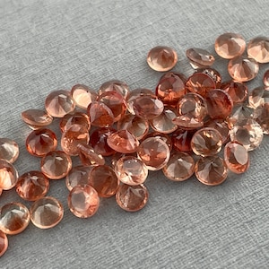3mm Oregon Sunstones Faceted Round Gemstones | Medium or Light