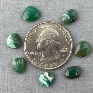 Gem Silica Rose Cut Lot | Chrysocolla in Chalcedony | Natural Gemstone | CH112 - Gem Enthusiast