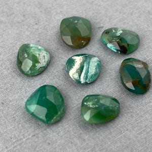 Gem Silica Rose Cut Lot | Chrysocolla in Chalcedony | Natural Gemstone | CH112 - Gem Enthusiast
