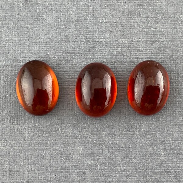 Hessonite Garnet Oval Cabochon Lot | 8x6 mm Round | Loose Natural Gemstones | GH202