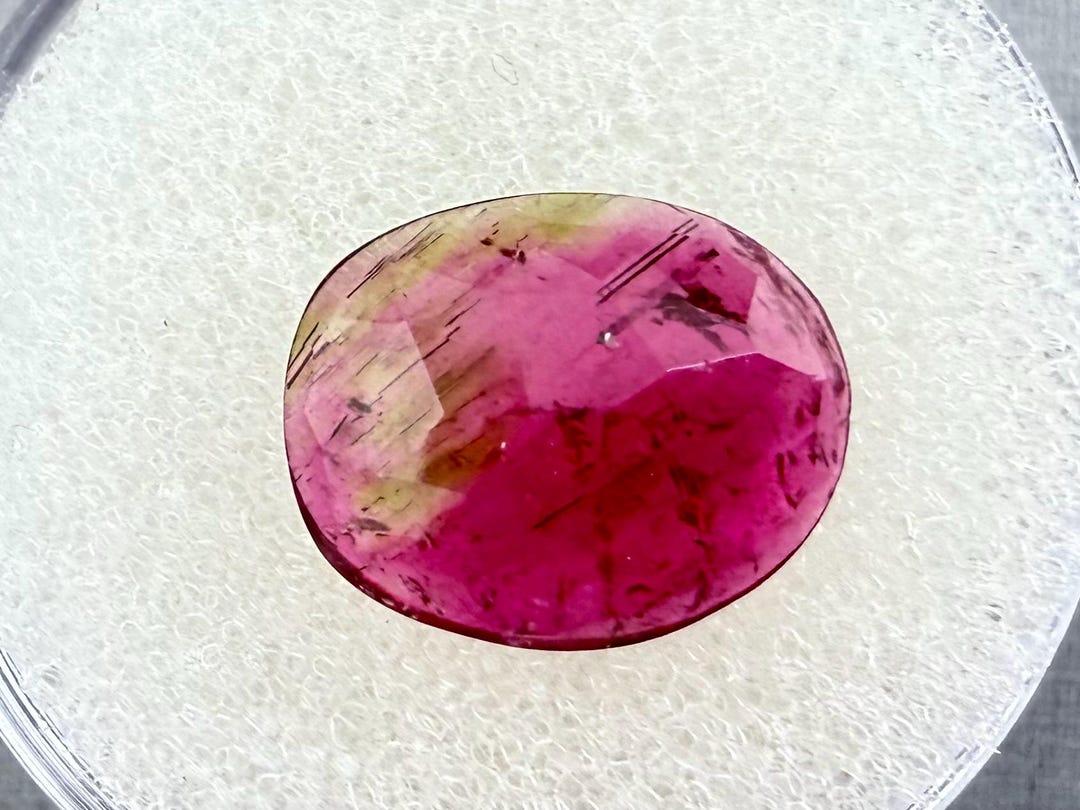 Rubellite Tourmaline Rose Cut Cabochon | Loose Natural Gemstone | 3.5 ...