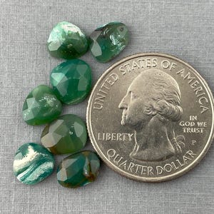 Gem Silica Rose Cut Lot | Chrysocolla in Chalcedony | Natural Gemstone | CH112 - Gem Enthusiast
