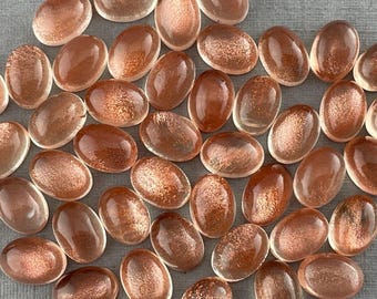 8x6 7x5 6x4 Oregon Sunstones Oval Cabochons with Schiller | Per Stone