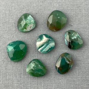 Gem Silica Rose Cut Lot | Chrysocolla in Chalcedony | Natural Gemstone | CH112 - Gem Enthusiast