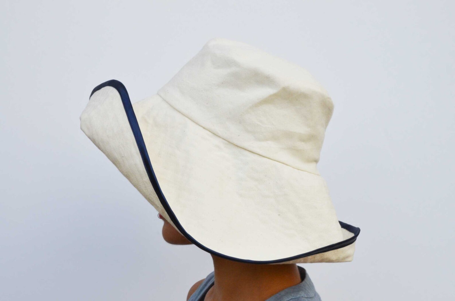 Cream Sun Hat Foldable Hat XL Hat XXL Hat Travel Hat Wide Etsy