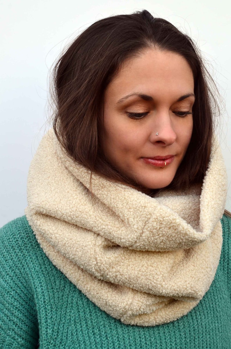 Black Fleece Cowl Scarf Chunky Scarves Hooded Scarf Cowl Etsy UK