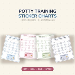 Peut inclure: Quatre tableaux de récompenses pour l'apprentissage de la propreté avec 11 pages imprimables. Chaque tableau présente une grille de cercles numérotés pour suivre les progrès, un espace pour un nom et une case My Big Reward.