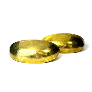 Pair of Large 7.5 Inch Hand Cast Brass Cup Pulls