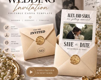 wedding invitation digital template video
