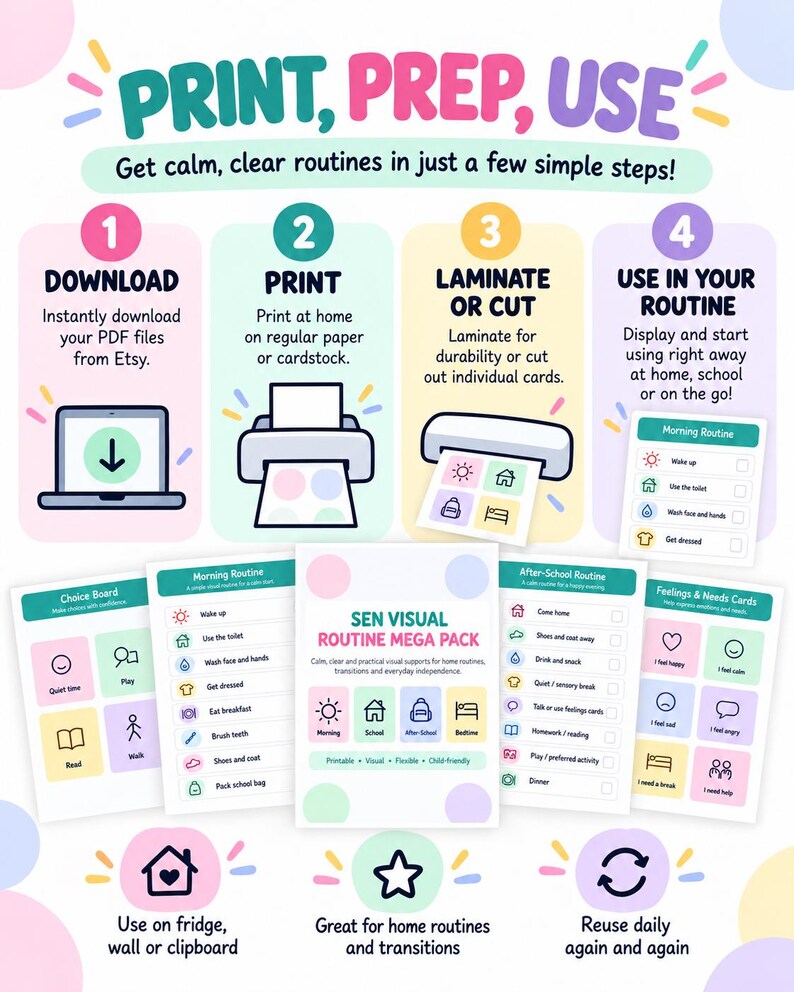 SEN Visual Routine ADHD Schedule (digital Download) - Etsy UK