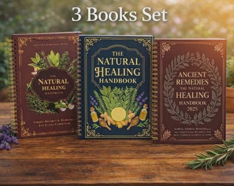 3 Books Set: Natural Healing, Herbal Remedies, Home Recipes – Wellness Collection