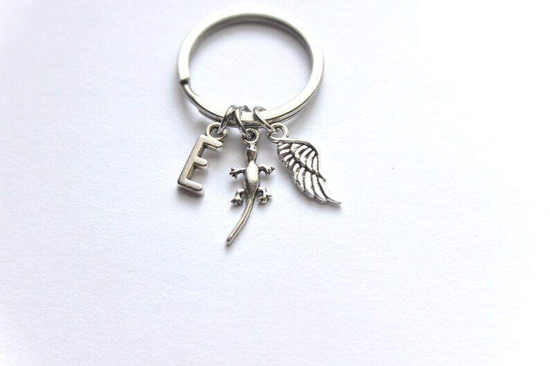 Lizard Gifts Lizard Lovers Lizard Initial or Name Memorial Keychian Free Shipping Pet Loss Jewelry Lizard Lovers Gifts Pet Loss Gifts
