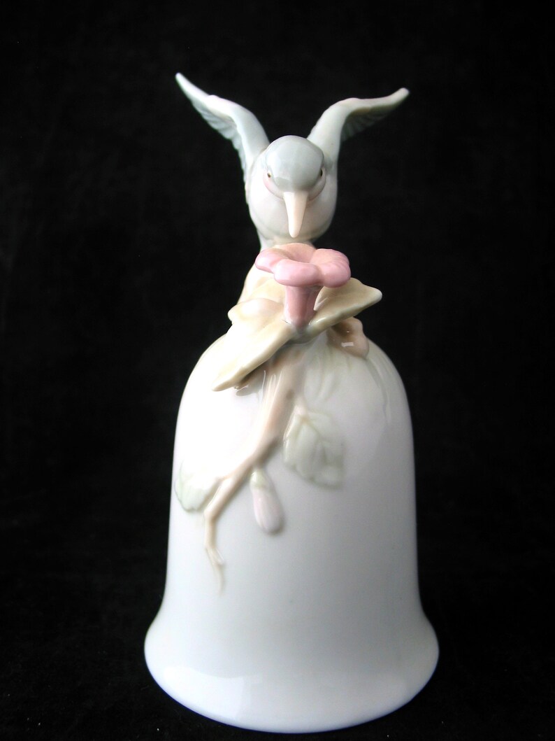 Vintage Good Hummingbird Bell Decorative Porcelain Etsy