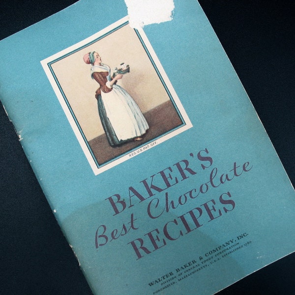 1932 Bakers Best Chocolate Recipes Cook Booklet | Vintage 1930s | Bakers Chocolate Cook Book | Walter Baker and Company Inc | General Foods