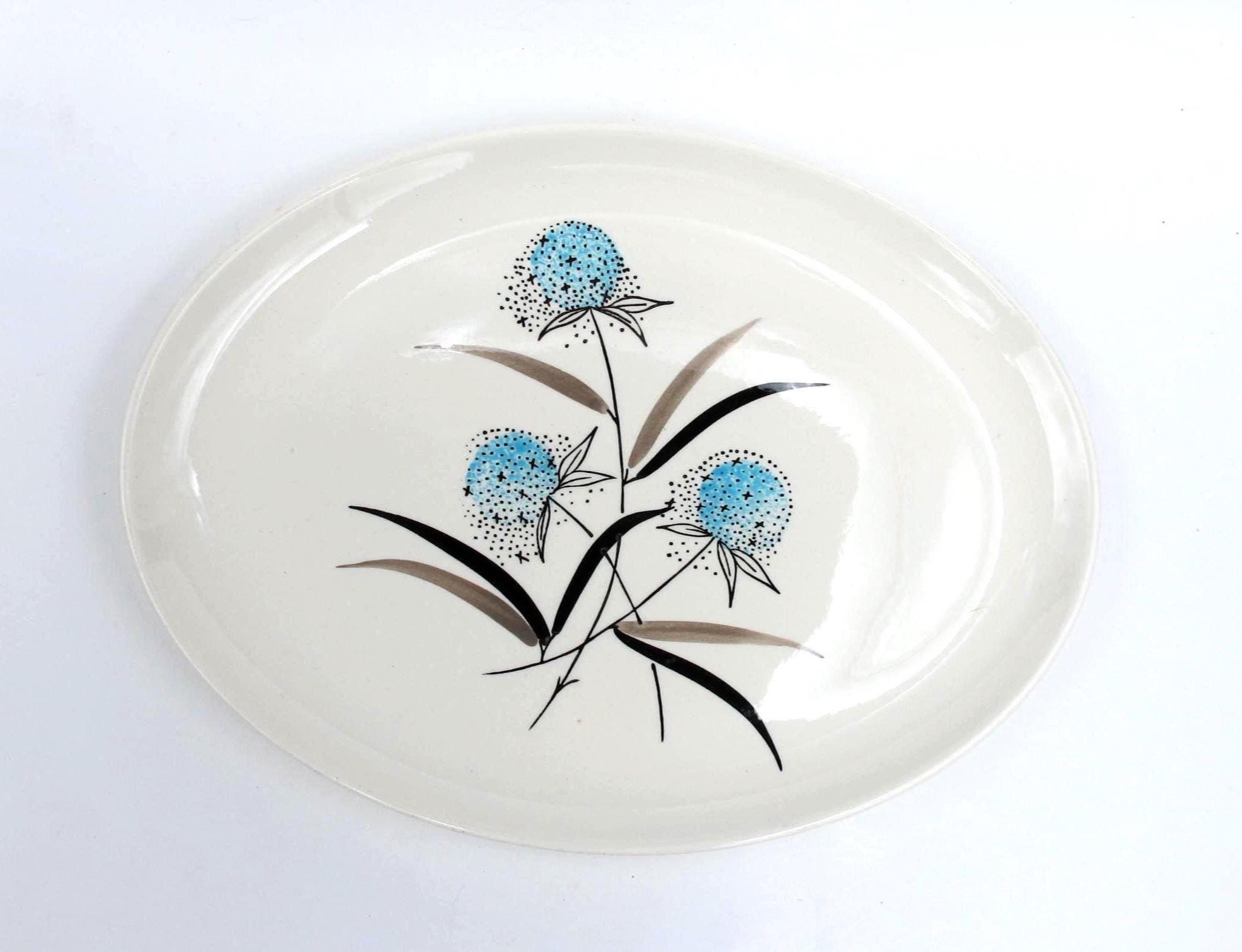 Blue Thistle Plate - Etsy
