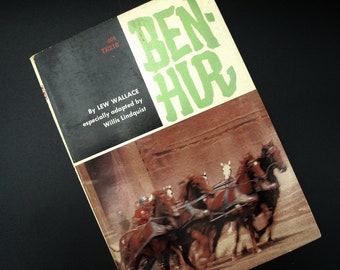 Ben Hur by Lew Wallace | 1969 Adapted Version for Young Adults by Scholastic Book | Vintage 1960s  Book For Boys | Children's Fiction