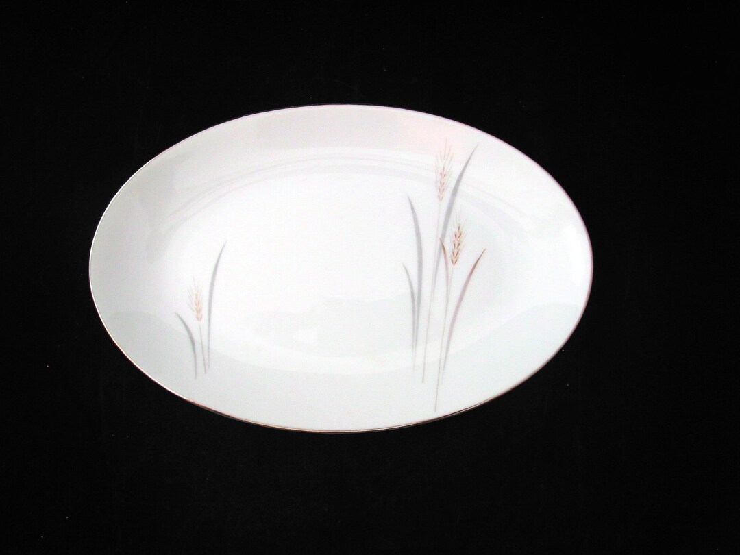 Fine China of Japan Platinum Wheat Relish Under Plate Vintage Etsy