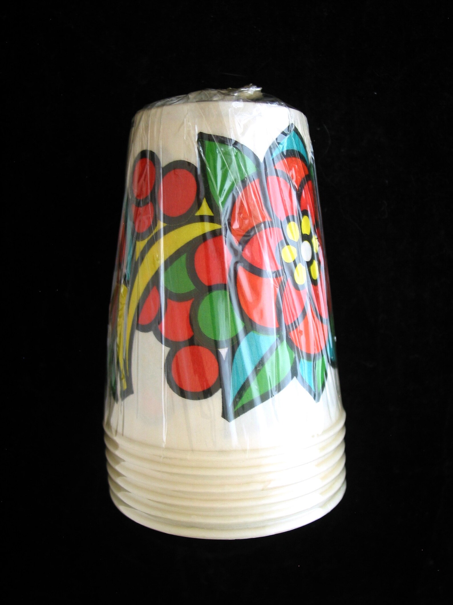 Vintage Dixie Cups with Fruit and Flowers Package of 6 Etsy