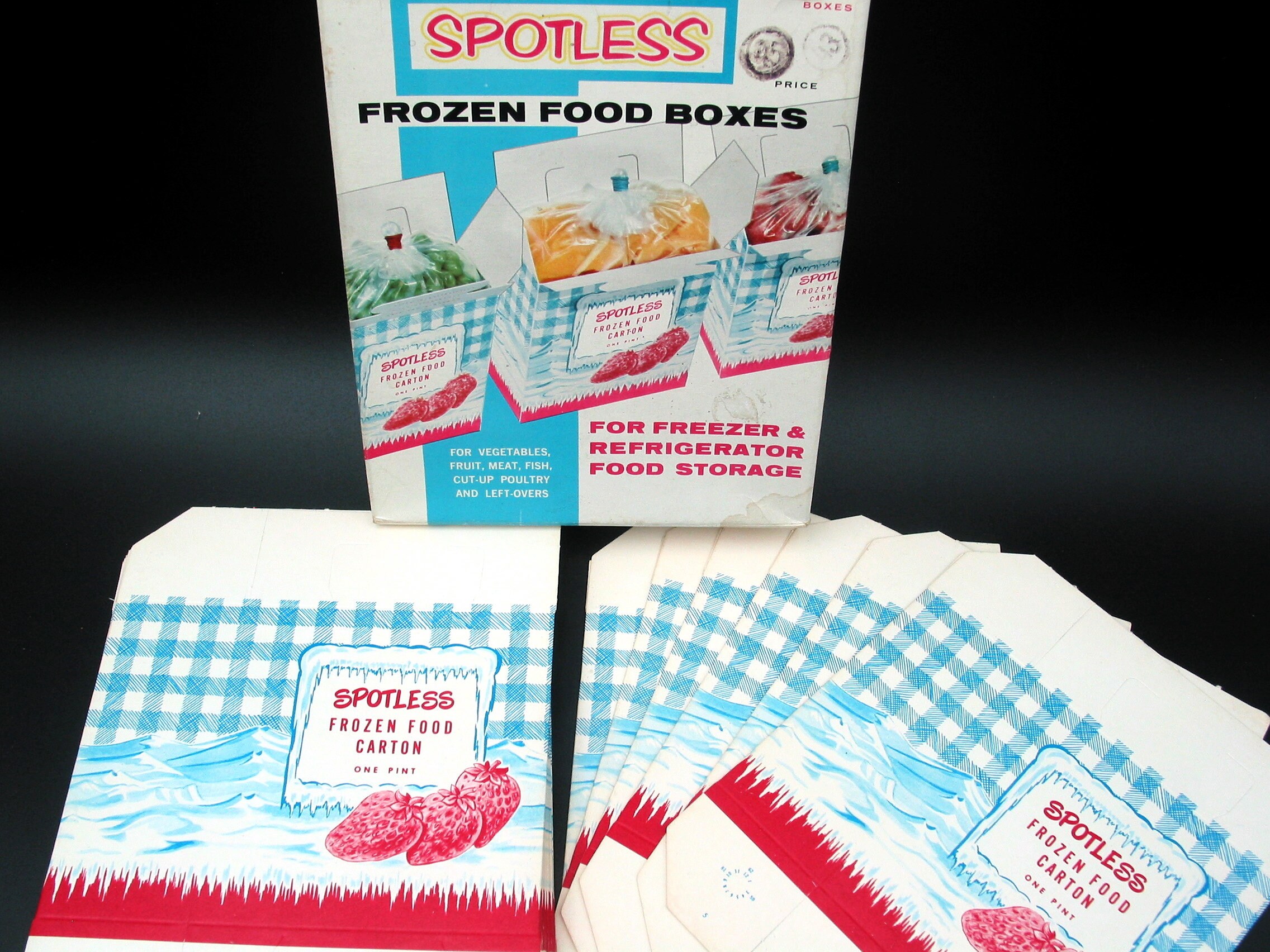 Spotless Frozen Food Boxes Waxed Freezer and Refrigerator Etsy