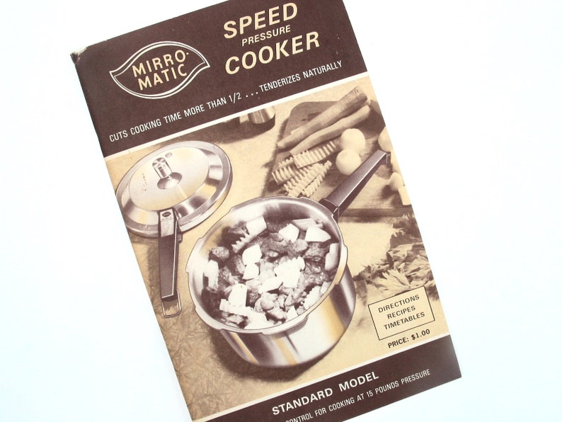 1972 Mirro Matic Speed Pressure Cooker Instructional Manual Etsy