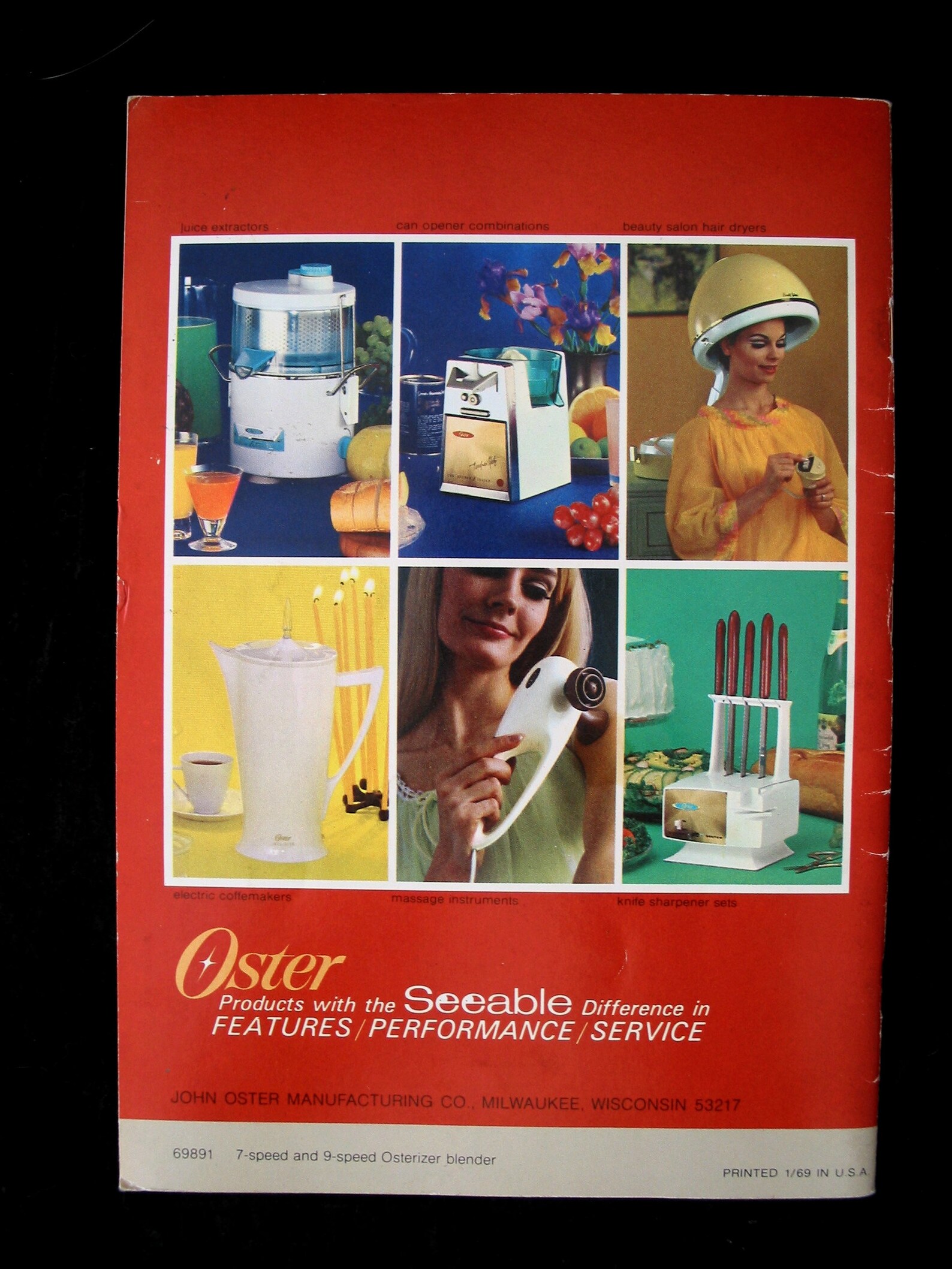 1969 Spin Cookery Osterizer Blender Cookbook and Manual Etsy