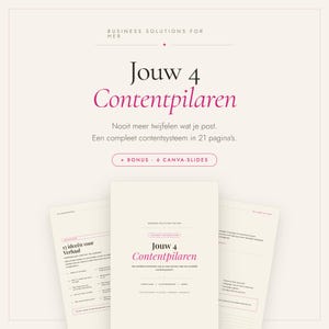 Content Pillars Starter Kit | 60 Content Ideas + AI Prompts | Canva Carousel Template | Social Media Content Planner PDF