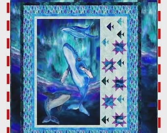 Whale Song Quilt Kit: Star Fish Pattern by Karen Schindler Bialik (56-1/2" x 66")