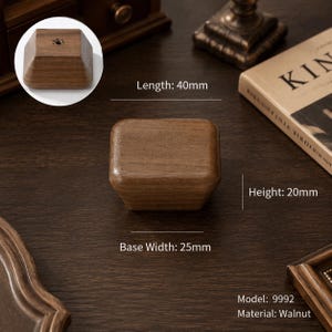 Massiva skåpsknoppar, valnöts- och bokhandtag, rottingknopp, minimalistiska japanska garderobsdetaljer för byråer CWalnut wood