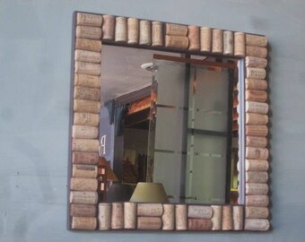 Cork Wall Mirror Cork Wall Mirror, Wine Cork Mirror For Wall