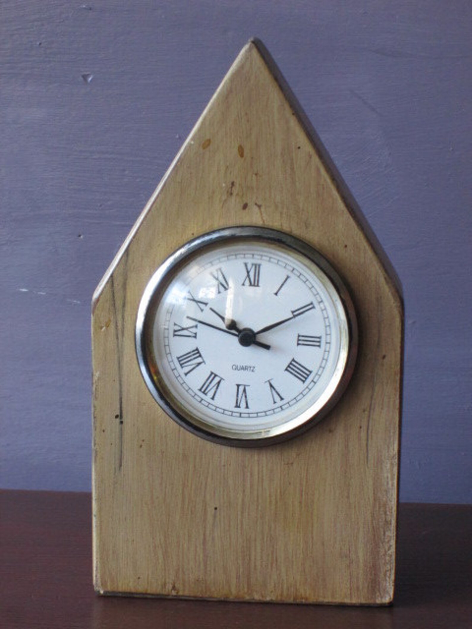 Mantle Clockshelf Clockrecycled Wood Clock Painted Etsy