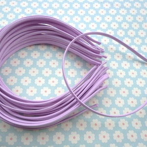 SALE--10 pcs Light Purle Cloth Covered Headband 5mm Wide