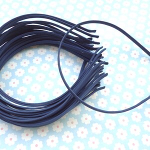 10 pcs Navy Blue Cloth Covered Headband 5mm Wide