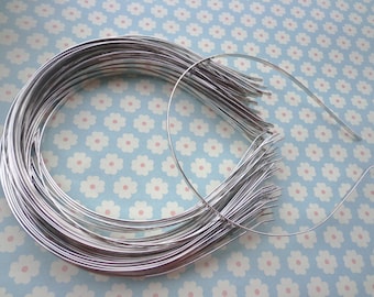 10pcs Metal Headbands 3mm silver color with bent end