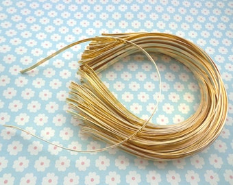 plain gold colored iron metal headband - 10pcs 4mm