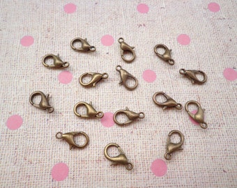 Sale 50pcs Antique Bronze lobster Clasps 12mmx6mm