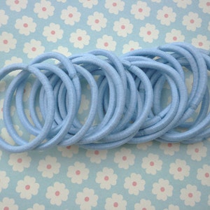 20 pcs Hair elastics,blue ponytail elastics,ponytail holders,pigtail holders