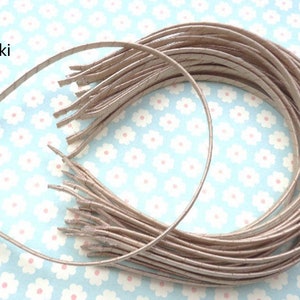 20 pcs khaki Satin Covered Headband 5mm Wide