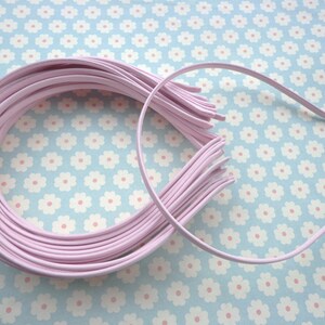 10 pcs Pink Cloth Covered Headband 5mm Wide