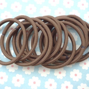 20 pcs Hair elastics,brown ponytail elastics,ponytail holders,pigtail holders