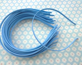 10 pcs Blue Cloth Covered Headband 5mm Wide