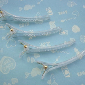 SALE--50 pcs--Transparent Plastic Hair Clip