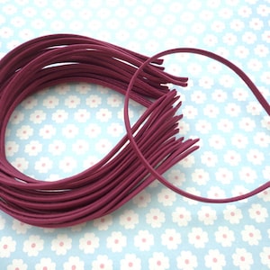 10 pcs Dark Red Cloth Covered Headband 5mm Wide