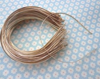 10pcs 3mm gold plated metal headbands