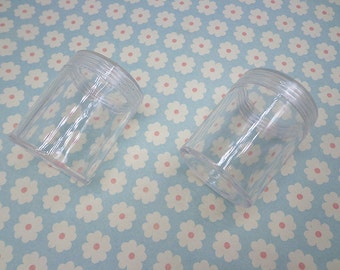 5PCS Cylindrical Plastic Box Small Clear Plastic Boxes, Display Boxes, Clear Display Cases,Transparent plastic box