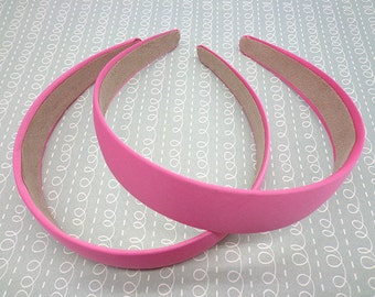 SALE--3 pcs hot pink  Satin Headbands-- 30mm Wide