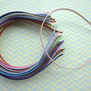 Sale--50 PCS Assorted Colors Satin Covered Headband--5mm Wide