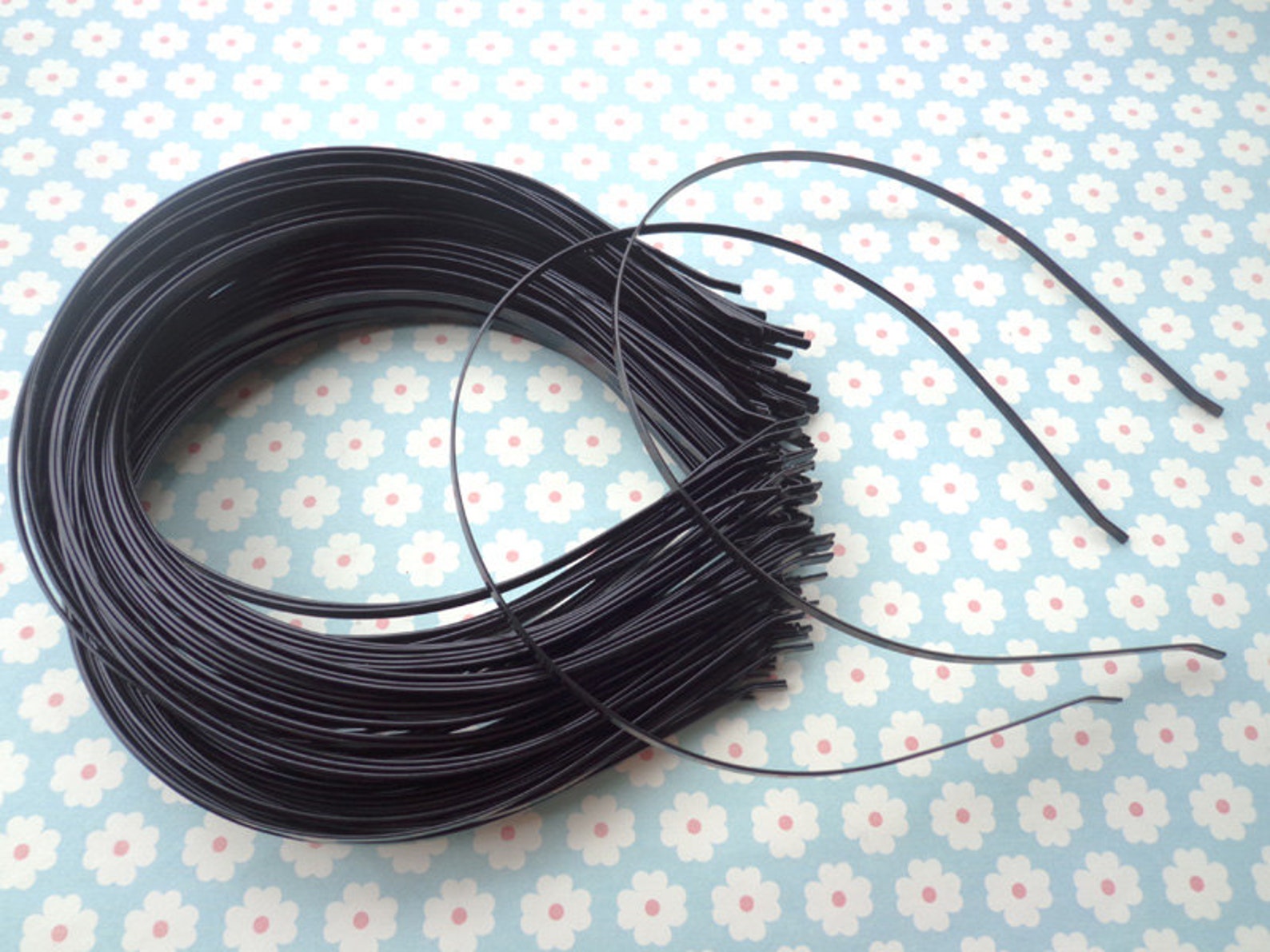 Venta llano negro coloreó la venda de metal de hierro 22 Etsy España