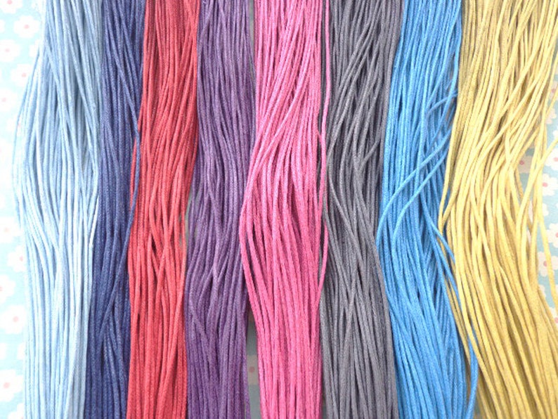 20pcs 17 Inch Mixed Colors Waxed Cotton Cord Necklace With Lobster