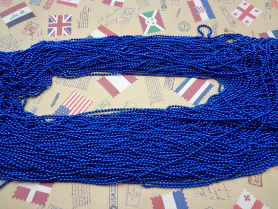 2.0 mm Royal Blue Ball Chain Necklaces Dog tag chain SALE--20 pcs 27inch 2.0 mm Royal Blue Ball Chain Necklaces Dog tag chain SALE--20 pcs 27inch