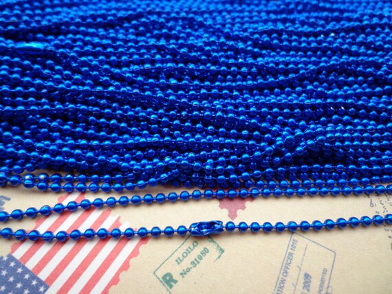 2.0 mm Royal Blue Ball Chain Necklaces Dog tag chain SALE--20 pcs 27inch 2.0 mm Royal Blue Ball Chain Necklaces Dog tag chain SALE--20 pcs 27inch
